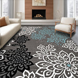Stylish Floral Non Shedding Area(Gray)