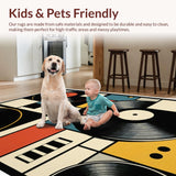 Retro Vinyl Record Bathroom Non Slip(Red)