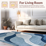 Artful Fluidity in Neutral Hues(Blue)