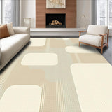 Artful Meandering Lines Tranquil Vibe(Beige)