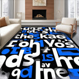 Whimsical Black and White Typography(Blue)