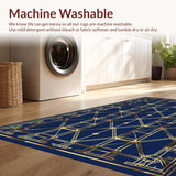 Navy Blue Elegance with Bold Shapes(Blue)