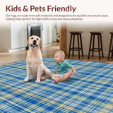 Minimalist Light Blue Tiled Design(Blue)