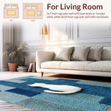 Microfiber Bath Mat with Playful Cat Design(Blue)