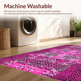 Vibrant Animal Print with Bold Stripes(Pink)