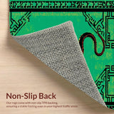 Elegant Green Geometric Serpent Theme(Green)