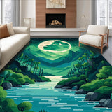 Playful Cartoonish Space Theme Decor(Green)