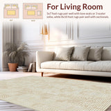 Stylish Cream and White Symmetry(Beige)