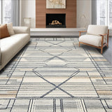 Artistic Geometric Area Boho Grey Beige(Gray)