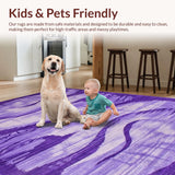 Chic Purple Abstract Motif(Purple)