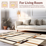 Modern Geometric Area Neutral Low Pile(Beige)