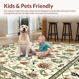 Anatolia Collection Area Sage Beige Floral Scroll Design Accent(Beige)