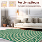 Contemporary Geometric Green Tones(Beige)