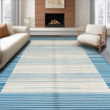 Modern Micro Loop Area Beige Blue Tonal(Beige)