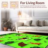 Distinctive Textured Farmyard Visuals(Green)