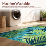 Tropical Multi Color Hallway Runner Use(Blue)
