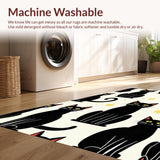 Black Cat Accent Doormat(Black)