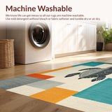 Modern Turtle Surfboard With Vibrant Ocean Inspired Color Blocks(Beige)