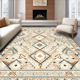 Contemporary Abstract Tiled Motif(Beige)
