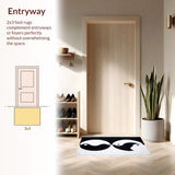 Minimalist Black and White Entryway Welcome(Black)