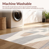 Area Contemporary Geometric Beige Patterned(Beige)