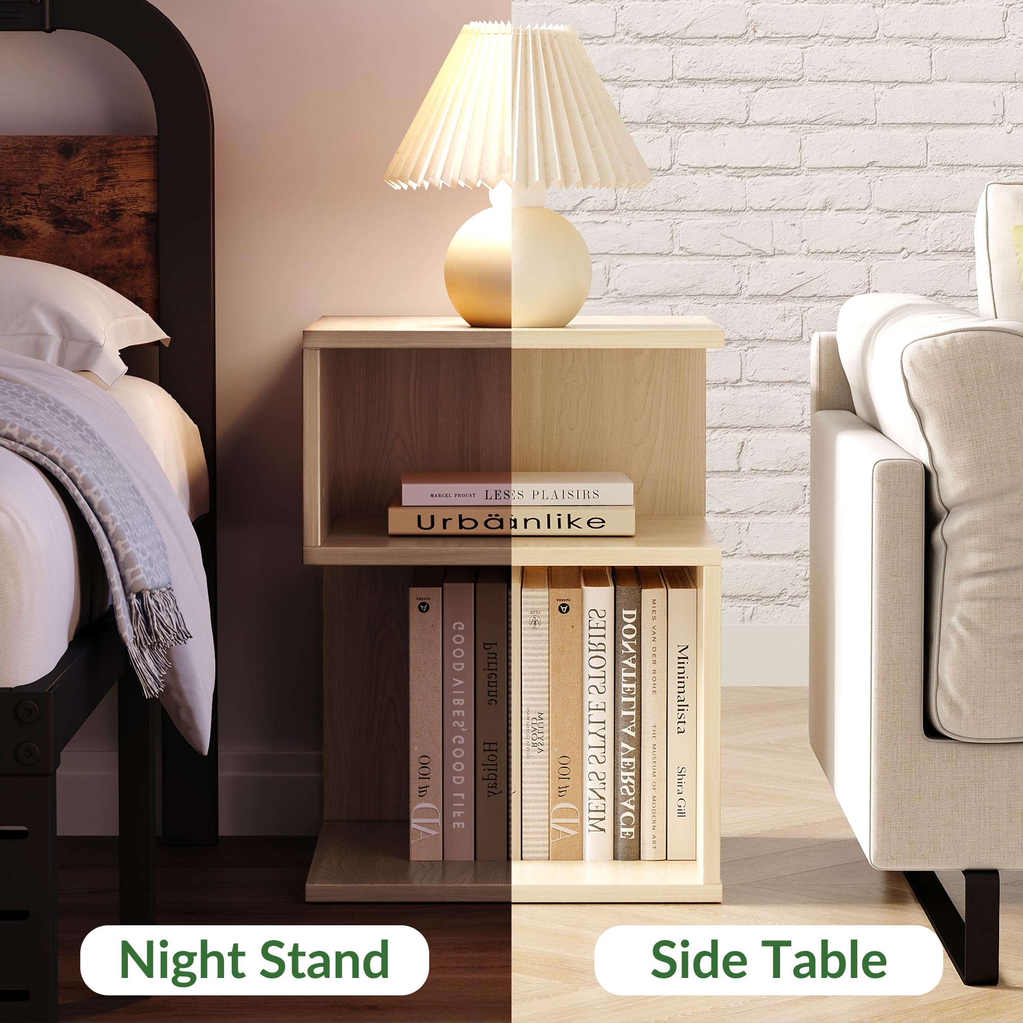 ODIKA Tokyo S Minimalist 3 Tier End Table - ODIKA