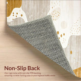 Speckled Beige Area with Abstract Animal Inspired Design(Beige)