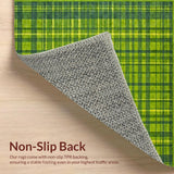 Modern Shag Distressed Geometry(Green)