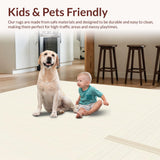 Modern Ivory Beige Area Effortless Maintenance Non Shedding(Beige)