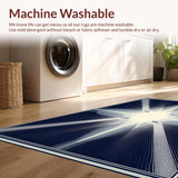Area Rug Gripper Pads Non Slip Carpet Tape Washable Reusable Count(Blue)