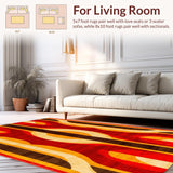 Artistic Retro Curved Motif(Red)
