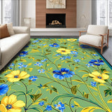 Wildflower Bath Mat with Floral Design(Green)
