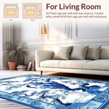 Chinoiserie Floral Elegance Motif(Blue)