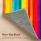 Abstract Rainbow Tiled Design(Red)