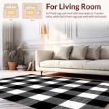Cozy Earthy Tones Checkered Design(Black)