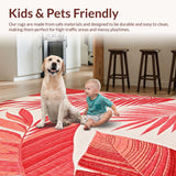 Contemporary Bold Leaf Motif(Red)