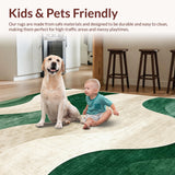 Sage Green Minimalist Area for Pet Friendly Homes(Beige)