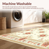 Sophisticated Area Beige and Cream Geometric Floral(Beige)