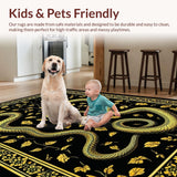 Luxurious Black Snake Motif Design(Black)