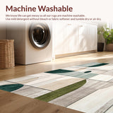 Abstract Geo Patch Low Pile Non Slip(Beige)