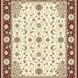 Sophisticated Round with Vintage Floral Accents in Earthy Tones(Beige)