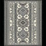 Geometric Monochrome Ethnic Motif(Black)