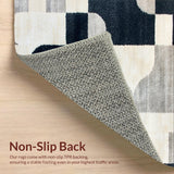 Abstract Geometric Ivory Black High Traffic(Beige)