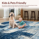 Abstract Octopus Bath Mat Navy Blue Art Non Slip Floor(Blue)
