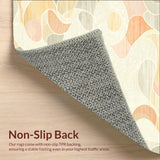 Modern Abstract Area with Subtle Swirls and Contemporary Accent(Beige)