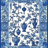 Charming Traditional Floral Trellis Style(Blue)