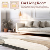 Modern Beige Loop Featuring Abstract Geometric Shapes and Clean Lines(Beige)