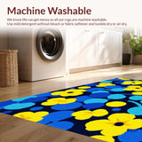 Modern Chrysanthemum Farmhouse Dining Room Non Slip(Yellow)