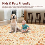 Rustic Geometric Leaf Motif(Beige)