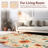 Modern Beige Geometric Floral(Beige)